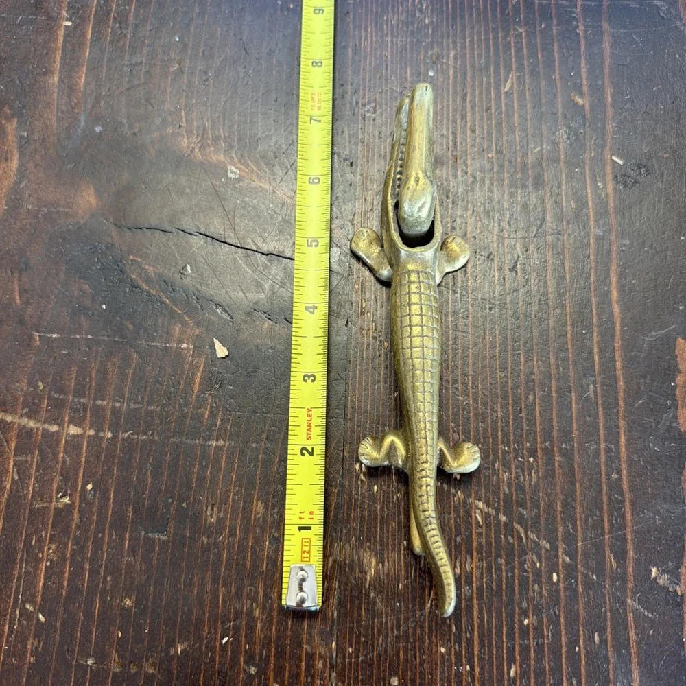 Lil' Brass Crocodile Nut Cracker